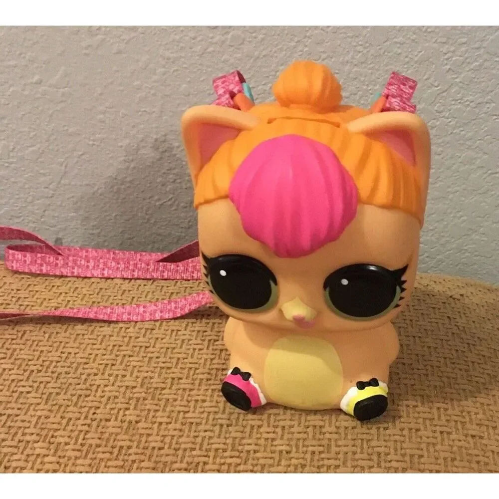 MGA LOL Surprise  Piggy Bank  Bag‎ Purse Neon Kitty Cat Biggie Pet Backpack